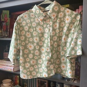 Floral Green Women's Shirt